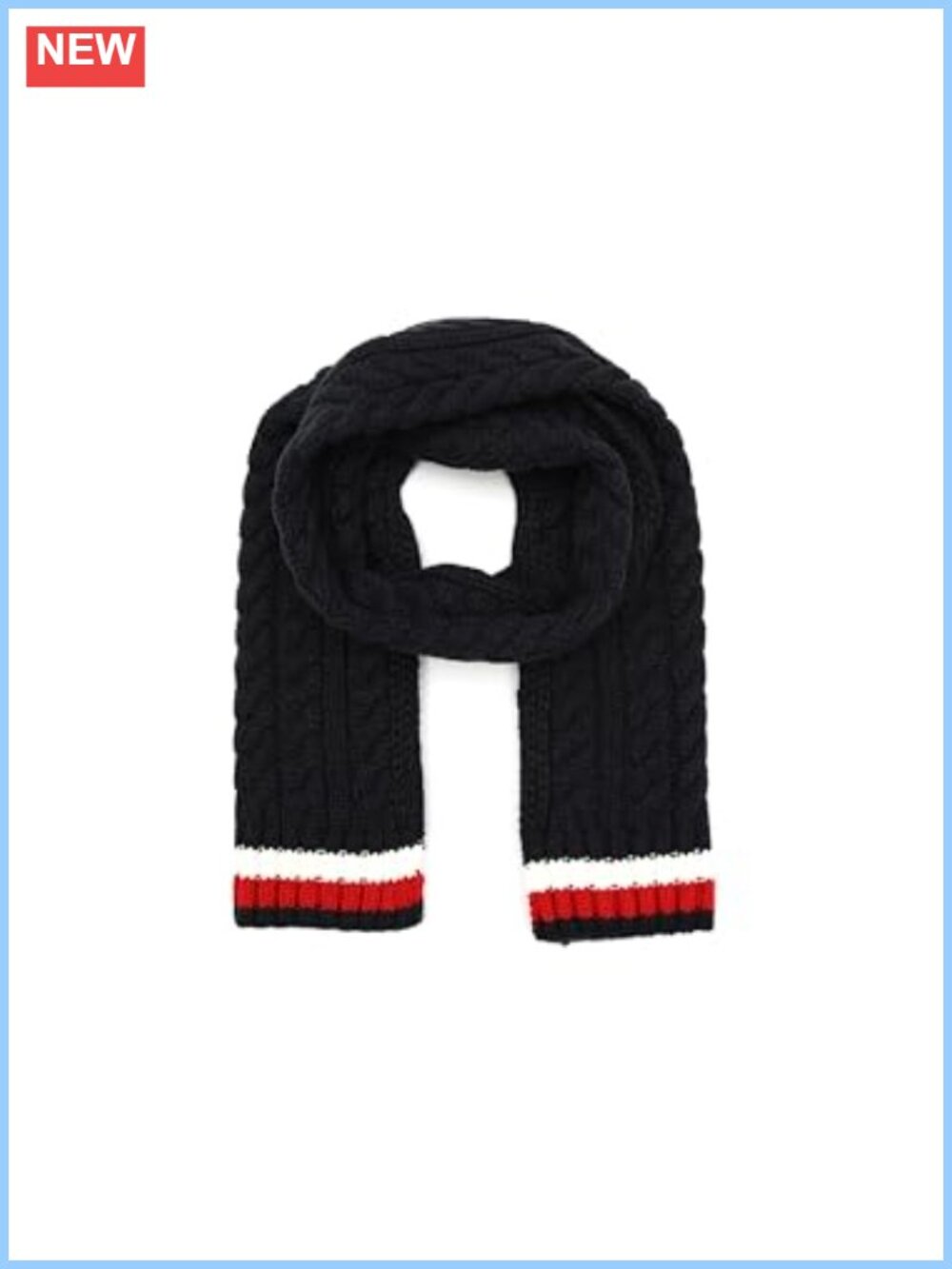 100% Acrylic Cable Knit Winter Scarf One Size Cold Weather Wrap